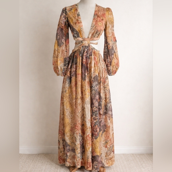 Zimmermann Dresses & Skirts - Zimmermann Patti Floral Patchwork Maxi Dress Size 1, Small – New Without Tags